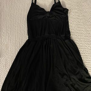 Black Garage Front Tie Romper